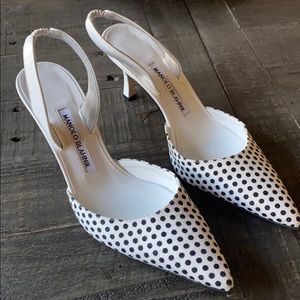 Carolyne Kitten-Heel Polka Dot Pumps